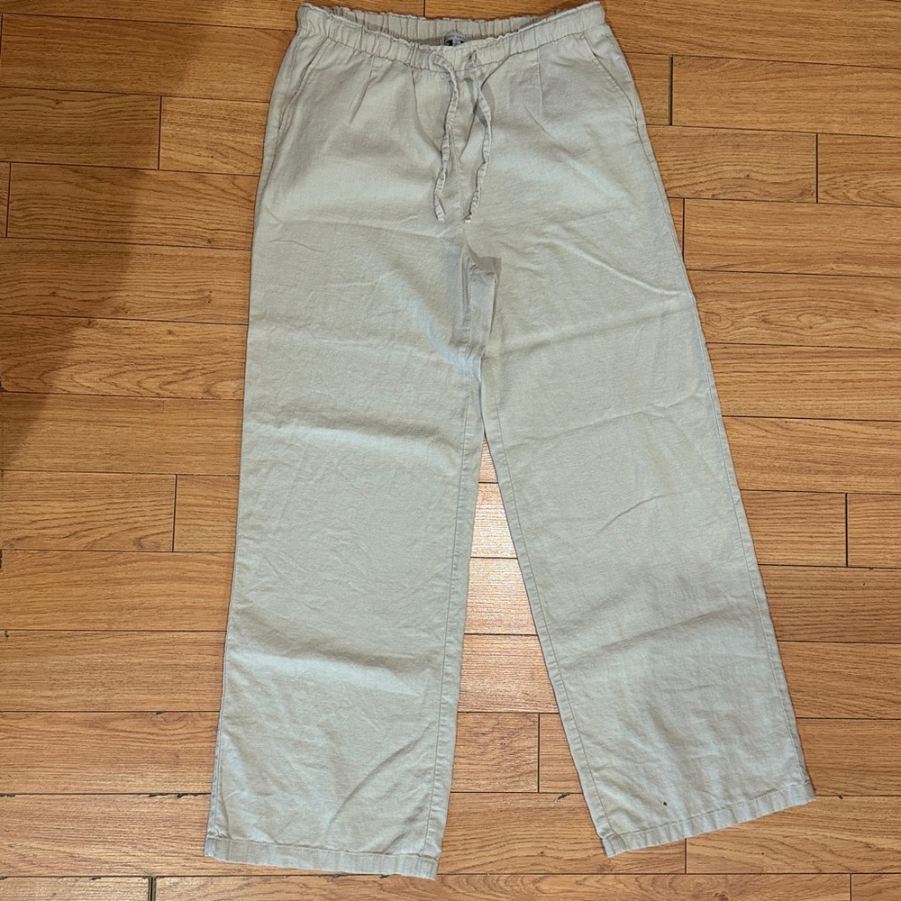 Love Tree Tan drawstring, linen pants